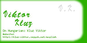 viktor kluz business card